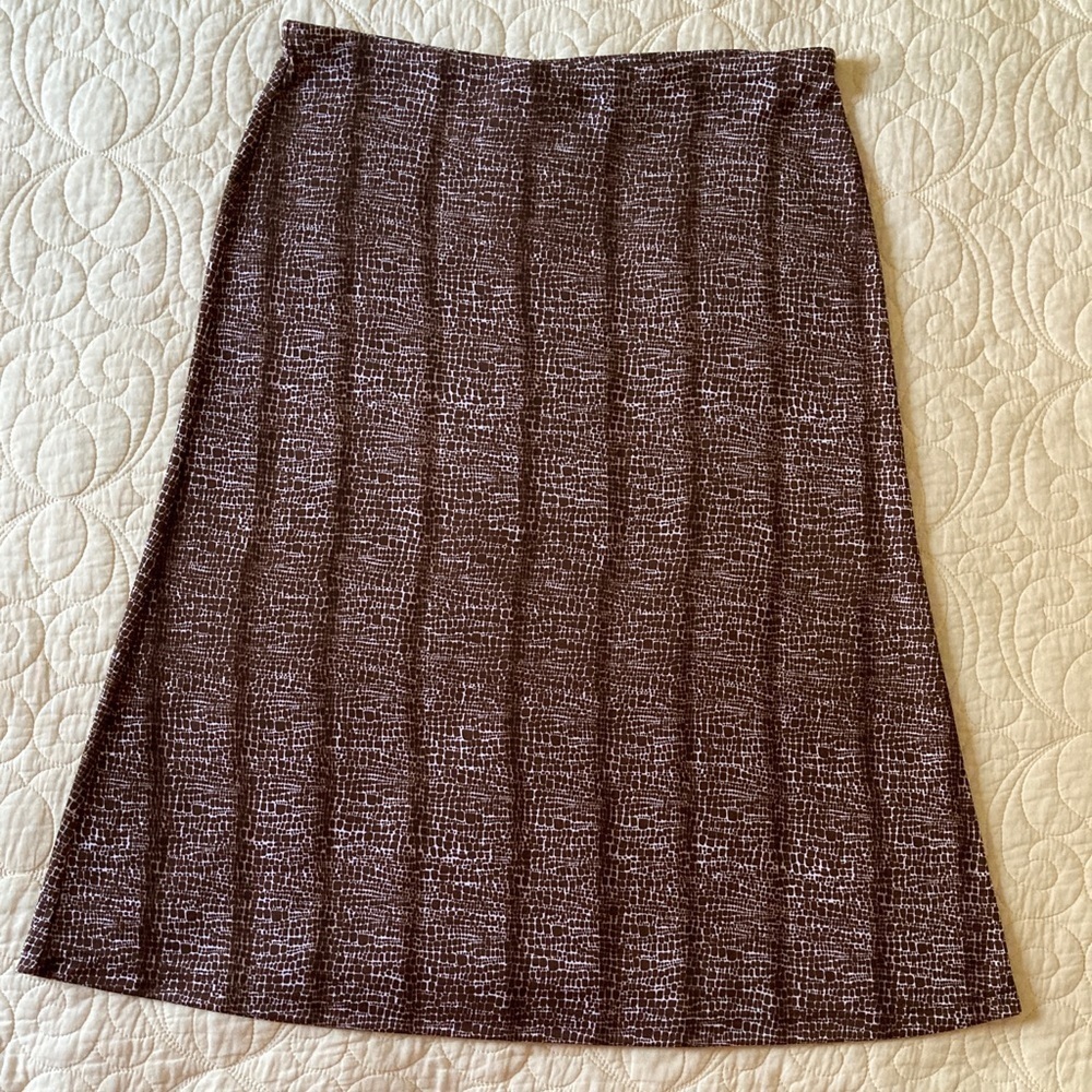 𝅺NEW York & Company A-Line Skirt MILK CHOCOLATE BROWN size Medium - Picture 8 of 8